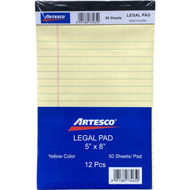 LIBRETA RAYADA (5 X 8) AMARILLA ARTESCO 50 HOJAS