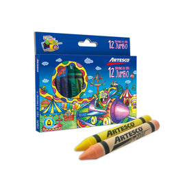 JUEGO CRAYONES DE CERA JUMBO 12/1 ARTESCO