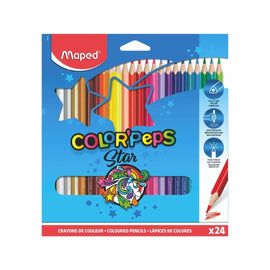 JUEGO LAPICES COLORES MAPED 24/1 COLORPEPS STAR LARGO