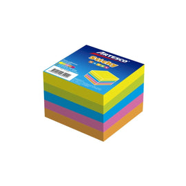 NOTAS ADHESIVAS (3 X 3) NEON EN CUBO ARTESCO 5/1 500 HOJAS