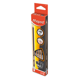 CAJA LAPICES MAPED TRIANGULAR #2 HB 12/1 C/GOMA BLACKPEPS