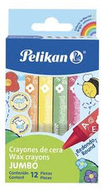 JUEGO CRAYONES DE CERA PELIKAN 12/1 JUMBO REDONDO